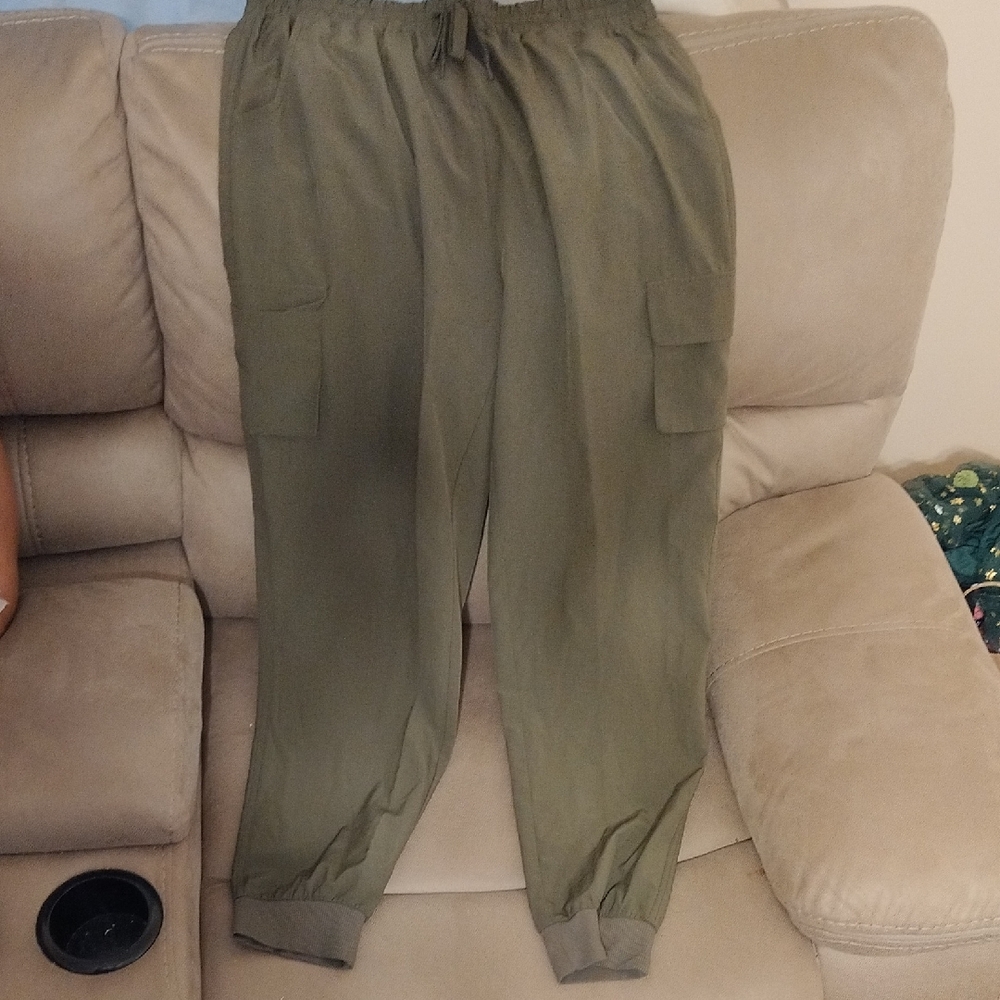 Women's Casual Olive Cargo Pants